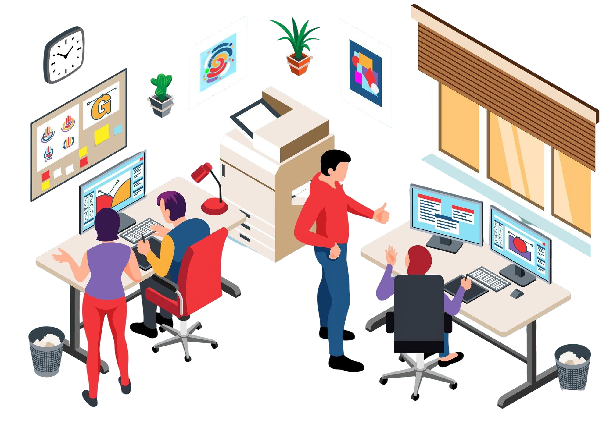 Team al lavoro sul design